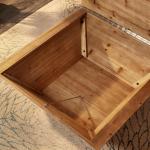 Square Wood Coffee Table for Living Room - Lift Top Farmhouse Coffee Table with Storage (Cherry,35.43"D X 35.43"W X 13.78"H)