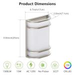 AKAARI Led Wall Lights Indoor- 10 Inch Modern Wall Sconce Lighting 3000K/4500K/6000K Adjustable Led Wall Lamps for Hallway, Staircase, Corridor, Bedroom, Living Room, Kitchen