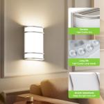 AKAARI Led Wall Lights Indoor- 10 Inch Modern Wall Sconce Lighting 3000K/4500K/6000K Adjustable Led Wall Lamps for Hallway, Staircase, Corridor, Bedroom, Living Room, Kitchen