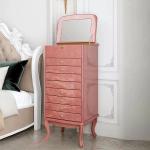 Light luxury high-end floor-to-ceiling jewelry cabinet, designer model, villa home Italian solid wood with lock