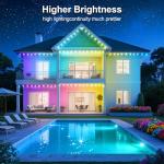 CETELUMA 400Ft Permanent Outdoor Lights for House Waterproof, IP67 LED Eave Lights with App/Remote Control, Outdoor Permanent led Lighting for House Roof Decor,Christmas,Party,All Holiday and Daily