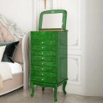 Light luxury high-end floor-to-ceiling jewelry cabinet, designer model, villa home Italian solid wood with lock