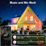 CETELUMA 400Ft Permanent Outdoor Lights for House Waterproof, IP67 LED Eave Lights with App/Remote Control, Outdoor Permanent led Lighting for House Roof Decor,Christmas,Party,All Holiday and Daily