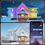 CETELUMA 400Ft Permanent Outdoor Lights for House Waterproof, IP67 LED Eave Lights with App/Remote Control, Outdoor Permanent led Lighting for House Roof Decor,Christmas,Party,All Holiday and Daily