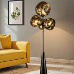Modern minimalist LED floor lamp, living room, bedroom, study, Nordic Ins style creative remote control dimming vertical lamp