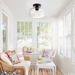 Industrial Semi Flush Mount Ceiling Light Fixture