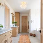 VANZARLA Modern Flush Mount Glass Ceiling Light Gold Finish, Hallway Lights Vintage Chandelier, 4-Light Unique Light Fixture for Bedroom Entryway Kitchen