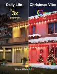 Nexillumi 300ft Permanent Outdoor Lights for House, 2025 New Smart RGB Christmas Lights Outdoor with APP Remote Control, IP67 Waterproof Eternity Eaves Lighting for Halloween Christmas Decorations