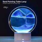 Creative Quicksand Night Light With 7 Colors USB Sandscape Table Lamp 3 D Natural Landscape Bedside lamps Office Home Decor Gif