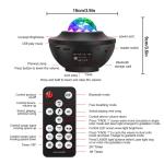 Colorful Starry Projector Galaxy Night Light Child Bluetooth USB Music Player Star NightLight Romantic Projector Night Lamp Gift