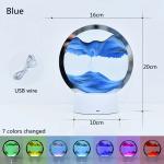 Creative Quicksand Night Light With 7 Colors USB Sandscape Table Lamp 3 D Natural Landscape Bedside lamps Office Home Decor Gif
