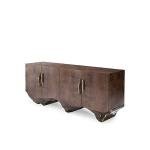 Light luxury dining side cabinet, living room integrated against the wall, high-end walnut entrance, high-end household storage