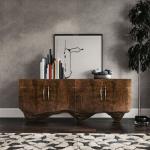 Light luxury dining side cabinet, living room integrated against the wall, high-end walnut entrance, high-end household storage