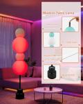 Lightdot RGB& 3000K Floor Lamp with Touch Control, Dimmable Colors Temperature & Brightness, Globe Modern Floor Lamp with Smart Bulb, Blue Standing Lamps for Living Room