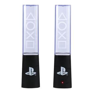Paladone PlayStation Liquid Dance Lights - Officially Licensed, Two Sound-Reactive Fountains, Mood Lighting for Gaming Room or Desk Accessories, Gift for Gamer, Powered by USB