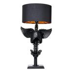 Large Skeleton with Wings Lamp - Decorations 25" H Skull Skeleton Desk Table Lamp, Goth Decor, Skeleton Figurine, Unique Table Gothic Spooky Home Decor for Any Room - Birthday Gifts (Black)
