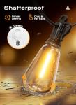 Brightown Outdoor String Lights, 75FT 22+2 LED ST38 LED Patio Lights Shatterproof, Dimmable IP65 Waterproof Connectable Hanging Outdoor Light for Backyard, Porch, Deck, Balcony