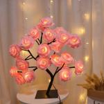 24 LED USB Rose Desk Lamp, Tree Lamp, Bedside Night Light, Give To Girlfriend, Mother's Day, Birthday Gift!
