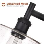 addlon Floor Lamps for Living Room Bright Lighting with Seeded Glass lampshade, Modern Bright Floor Lamp with LED Bulbs Industrial Standing lamp for beroom, Tall Pole Lamps Office - Black