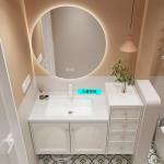 Light Led Profil Cabinet Oak Narrow Garderobe Towels Wall Storage Organization Portable Vanity Armadi Aperti Bathroom Furniture