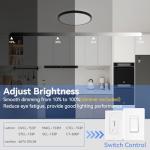 4 Pack 12 Inch Dimmable LED Flush Mount Ceiling Light Fixture 28W 3200LM 5 Color Temperature in One Super Slim Round Ceiling Lamp Low Profile Ceiling Lights for Living Bedroom Kitchen Laundry Black