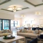 Modern Gold 3-Light Ceiling Light with Opal White Glass Shade Semi Flush Mount Ceiling Light for Living Room Hallway Sputnik Chandelier Lighting Fixture