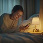 ONEWISH Small Cordless Lamp Dimmable-Battery Operated Table lamp, 4000mAh Rechargeable, Touch Bedside Lamp with White Fabric Shade, 2700K Bulb Included, for Dining, Patio, Bathroom(Gold)