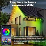 150FT Permanent Outdoor RGB Lights - Waterproof Smart LED Eaves Lights with App/Remote Control, Music Sync & DIY Scenes, Perfect for Christmas, Halloween, Parties & Daily Decor, Ideal for House Roof