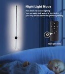 Battery Operated Wall Sconces with Remote Control, USB Rechargeable Wall Sconce Set of Two, Dimmable LED Wall Lights Indoor, 360° Rotate Cordless Wall Lamp for Living Room Bedroom Hallway, Black, 40In