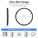 4 Pack 12 Inch Dimmable LED Flush Mount Ceiling Light Fixture 28W 3200LM 5 Color Temperature in One Super Slim Round Ceiling Lamp Low Profile Ceiling Lights for Living Bedroom Kitchen Laundry Black