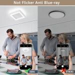 CANEOE 24W Square Hallway Light, Modern Flush Mount Led Ceiling Light,White Acrylic Close to Ceiling Lights for Bedroom Dining Room Kitchen Balcony Bathroom Aisle Ceiling Lamp (Cool White,6000K)