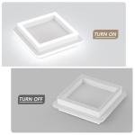 CANEOE 24W Square Hallway Light, Modern Flush Mount Led Ceiling Light,White Acrylic Close to Ceiling Lights for Bedroom Dining Room Kitchen Balcony Bathroom Aisle Ceiling Lamp (Cool White,6000K)