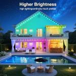 150FT Permanent Outdoor RGB Lights - Waterproof Smart LED Eaves Lights with App/Remote Control, Music Sync & DIY Scenes, Perfect for Christmas, Halloween, Parties & Daily Decor, Ideal for House Roof
