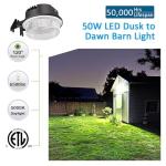 SZGMJIA LED Barn Light, Dusk to Dawn Outdoor Yard Light with Photocell Ultra Brightness 5000K Daylight 7500lm, 500W MH/HPS Replacement, AC100-277V IP65 Waterproof for Farmhouse Area