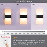 Lightess Modern Wall Sconce 12W Indoor Acrylic Modern Wall Light Set of 2 LED Wall Lamp for Hallway Living Room Corridor Bedroom, Warm White