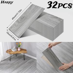 45x15cm Floor Sticker Wall Sticker Modern Self-adhesive Thick PVC Wood Grain Floor Sticker Living Room Bedroom Decoration