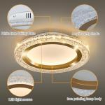 UOFUS 28W Gold LED Flush Mount Ceiling Light 12inch Modern Round Ceiling Light Fixture 3000K-6000K Super Bright Circle Ceiling Lamp for Bedroom Kitchen Bathroom Entryway Hallway Stairwell