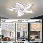 Bevenus Low Profile Ceiling Fan with Lights,110v Modern Dimmable Flower Shape, Remote Control/app Control,Timing 6 Gear Speeds Fan Ceiling Lamp.