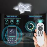 Bevenus Low Profile Ceiling Fan with Lights,110v Modern Dimmable Flower Shape, Remote Control/app Control,Timing 6 Gear Speeds Fan Ceiling Lamp.