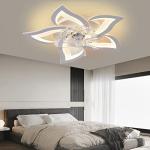 Bevenus Low Profile Ceiling Fan with Lights,110v Modern Dimmable Flower Shape, Remote Control/app Control,Timing 6 Gear Speeds Fan Ceiling Lamp.