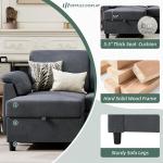 Vongrasig 79" Convertible Sectional Couches Sofa with Storage Ottoman, 3 Seat L Shaped Couch with Side Storage Pockage,