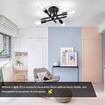 Matte Black Modern Semi Flush Mount Ceiling Light