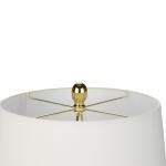 Nourison Home 23" Olive Green Ceramic Pot Table Lamp for Bedroom, Living Room, Dining Office, with White Tapered Drum Shade