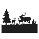 OIUNWLC Wall Sconce LED Wall lamp, Indoor Wall Light with Cartoon Animal Pattern Design, Metal Acrylic Wall Lighting Glow Up and Down for Mirror Living Room Bedroom Hallway, 12W (Forest Deer)