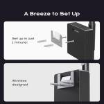 31in Wireless Wall Sconces Set of Two, [Creates Sunset Glow Ambiance] Dimmable 2700K–6000K with 8000mAh Battery & Display, Touch/Remote Control, Rechargeable Wall Lamps for Home Decor – Black