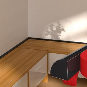 1pc 118.11inX0.5in Self Adhesive Quarter Round Molding Bendable Edge Trim for Wall Edge Corner Countertop Bathroom Kitchen Floor