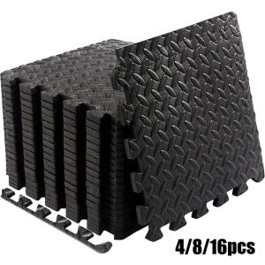4/8/16PCS Interlocking EVA Foam Floor Mats Anti-Slip Protective Tiles for Home Gym Garage Workout Flooring Pad