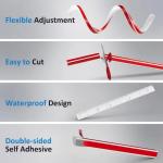 1pc 118.11inX0.5in Self Adhesive Quarter Round Molding Bendable Edge Trim for Wall Edge Corner Countertop Bathroom Kitchen Floor