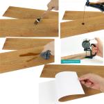 Thickened Faux Wood Grain Sticker, Peel-And-Stick DIY Bathroom Kitchen Floor Stickers, Wall Renovation Wallpaper Home Decoration