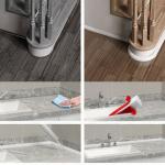 1pc 118.11inX0.5in Self Adhesive Quarter Round Molding Bendable Edge Trim for Wall Edge Corner Countertop Bathroom Kitchen Floor